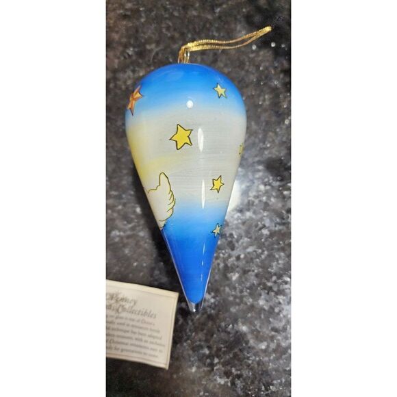 JC Penney Santa Reverse Painted Teardrop Ornament - Picture 8 of 8